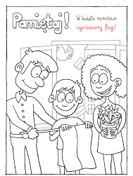 Coloring family in flag day